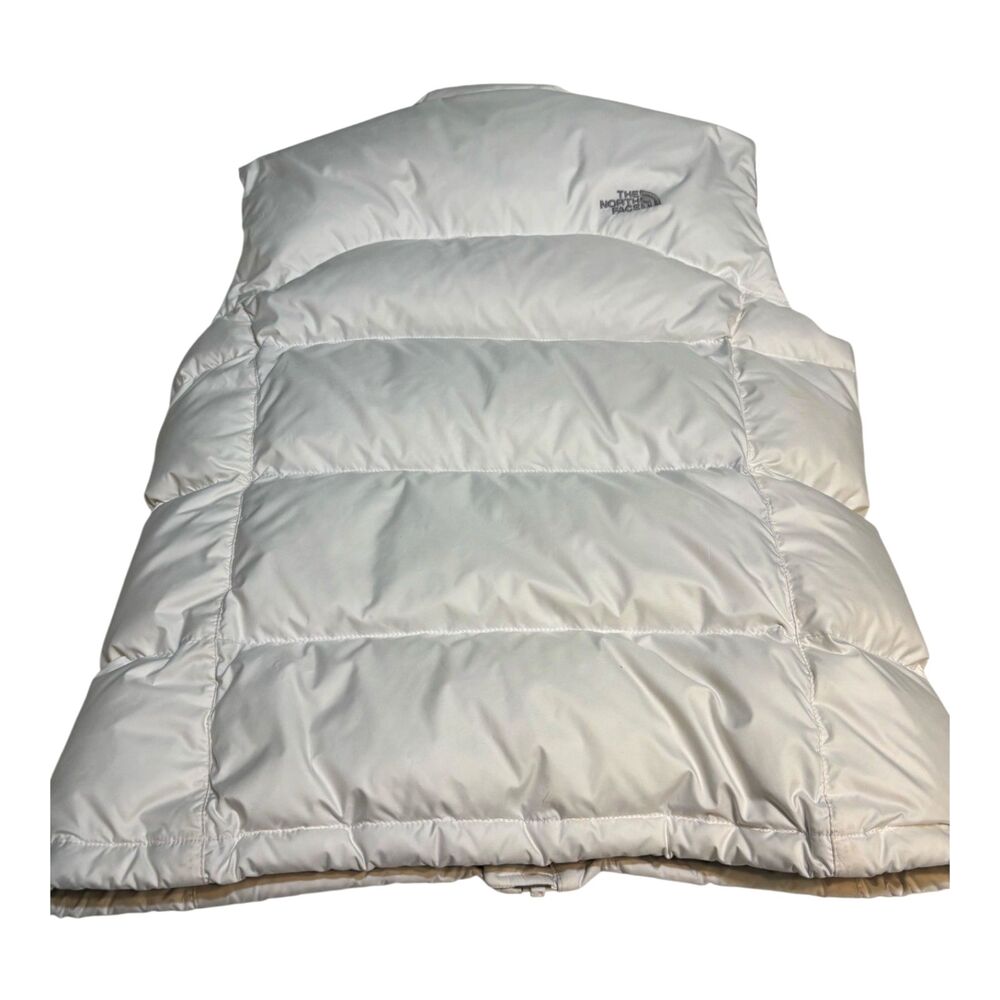 The North Face 550 Down Puffer Vest White Girls XL Youth Goose Down - Picture 8 of 12